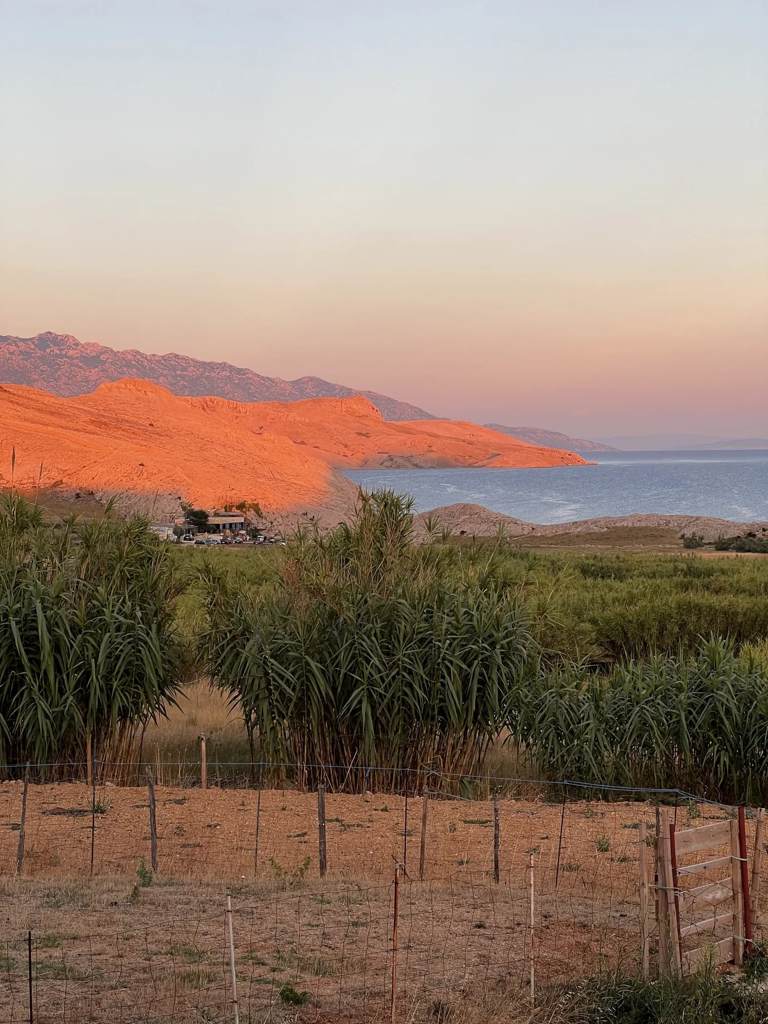 Pag island terrain at golden hour