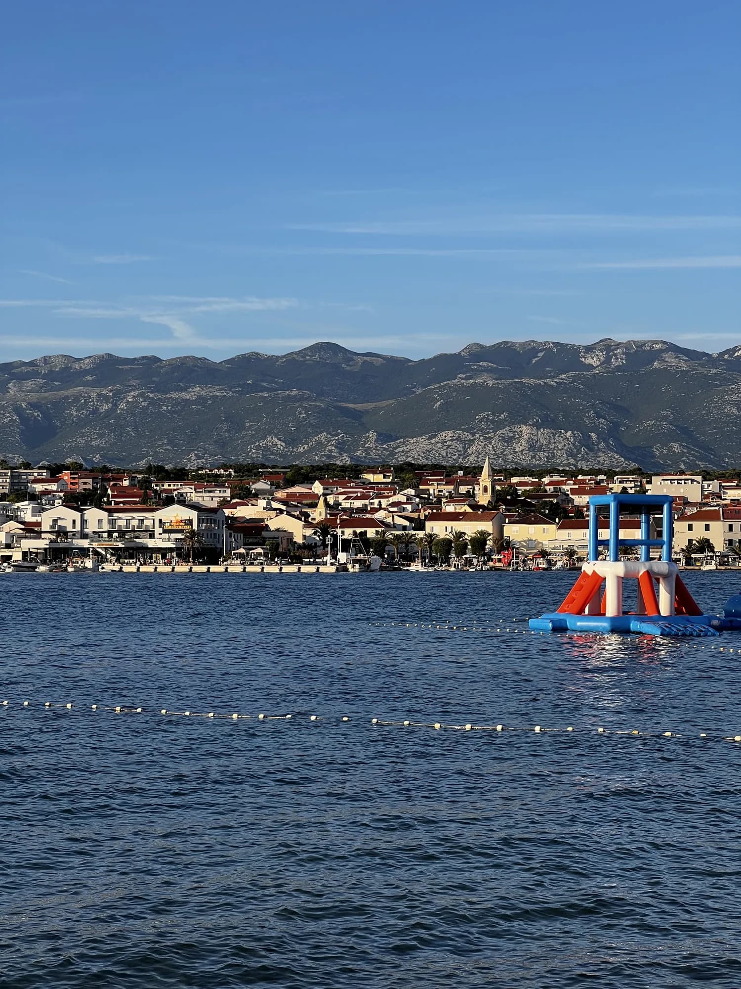 Novalja seen from the sea