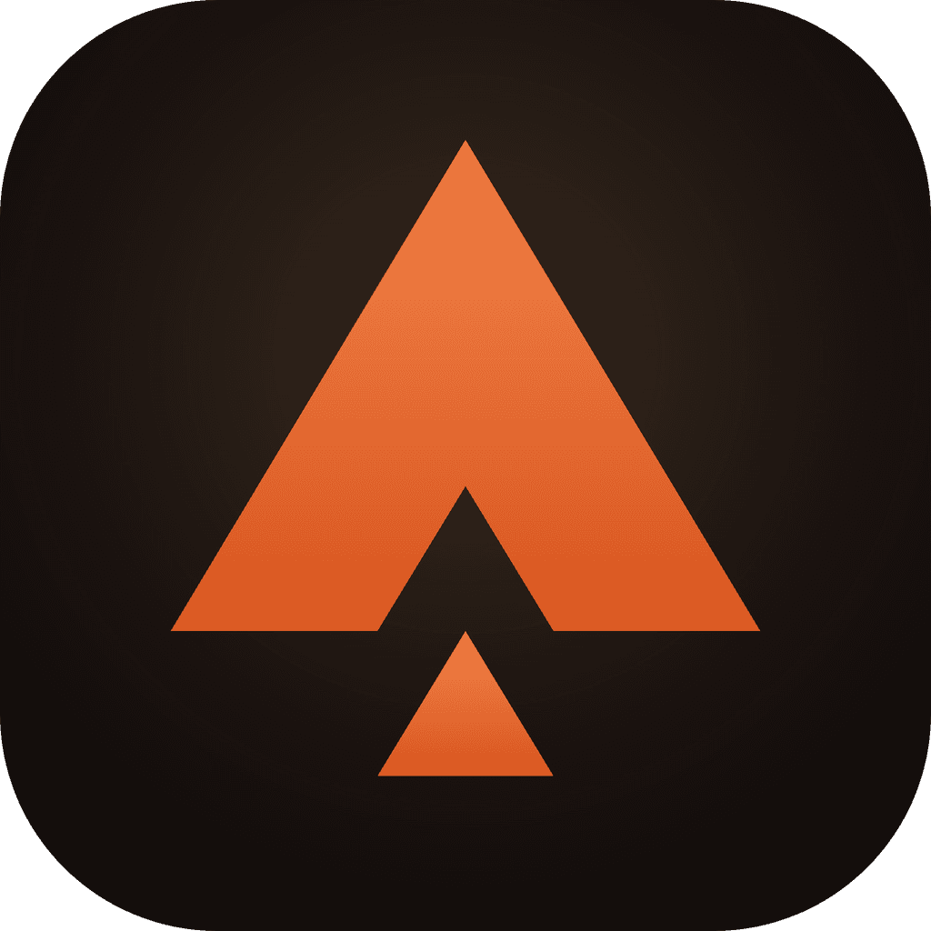 ReleaseRocket app icon, an ember orange rocket mark on a dark rounded tile with a transparent background around it